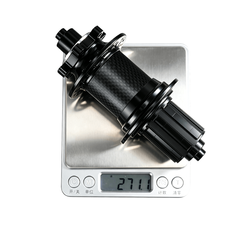 ARC MT-010FCBRCB 283236H Carbon-Sleeve J-Bend 6-Bolt MTB Hub Set 4