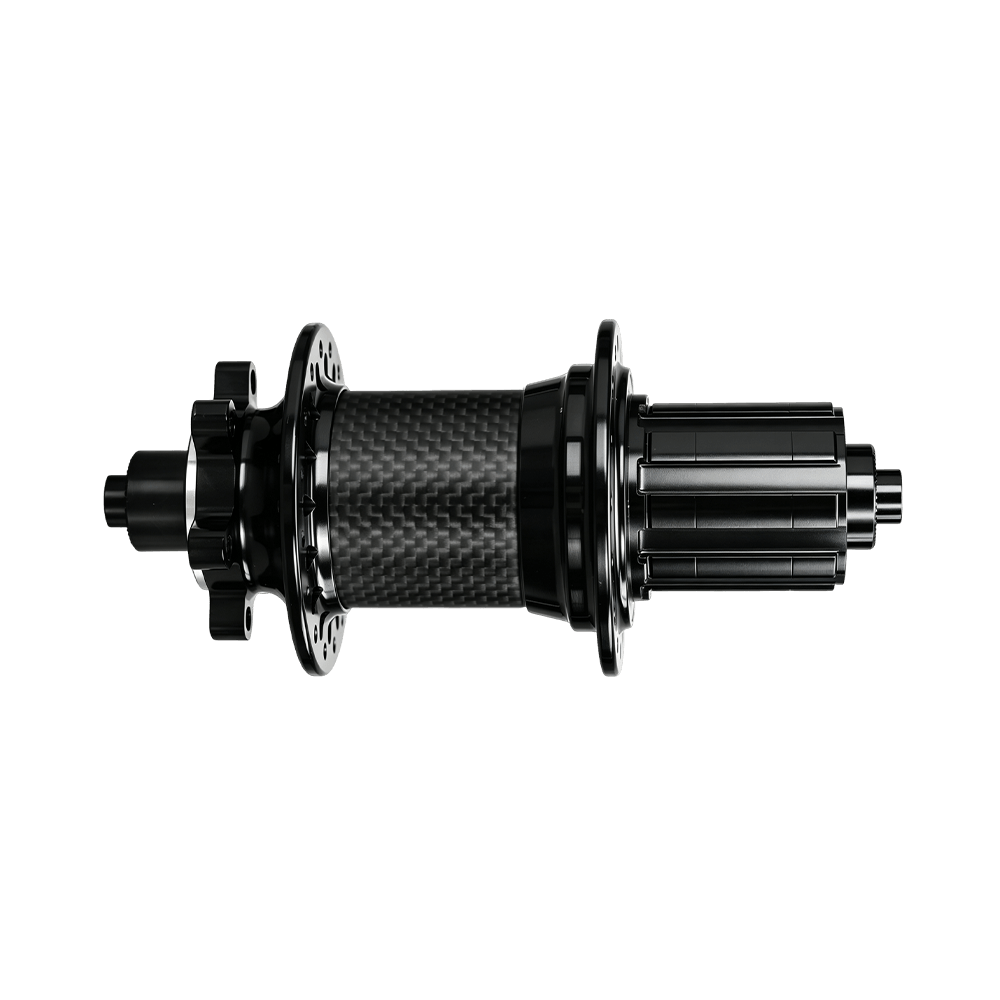 ARC MT-010FCBRCB 283236H Carbon-Sleeve J-Bend 6-Bolt MTB Hub Set 6