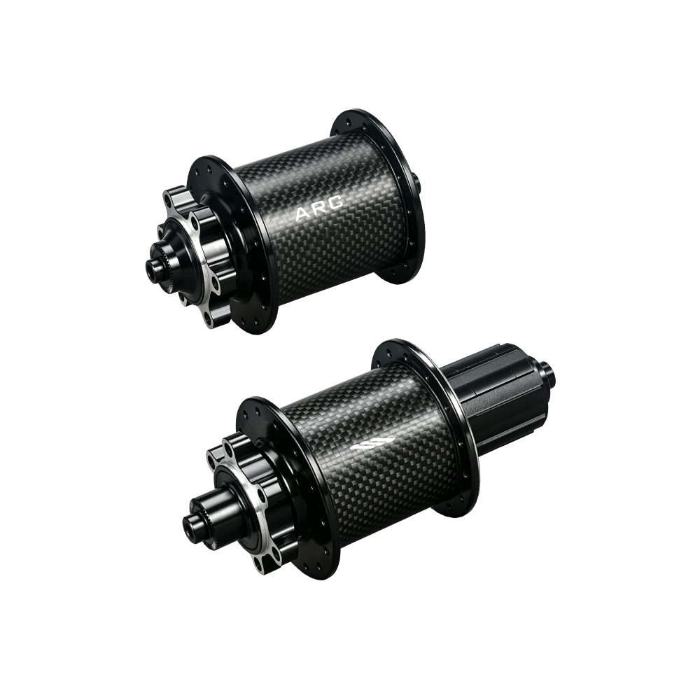 ARC MT-052FCB/RCB Carbon-Sleeve 6-Bolt MTB Hub Set